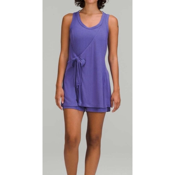 Lululemon Modal Wrap Romper 4" Indigo - Picture 1 of 11
